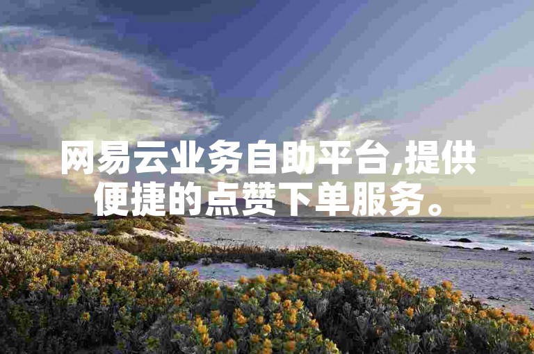 网易云业务自助平台,提供便捷的点赞下单服务。