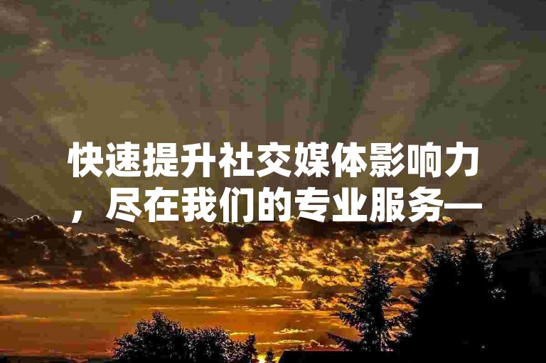 快速提升社交媒体影响力，尽在我们的专业服务——全网最实惠的dy业务作品收藏自助下单平台。