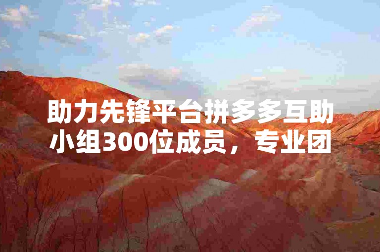 助力先锋平台拼多多互助小组300位成员，专业团队提供300人次真实助力服务。