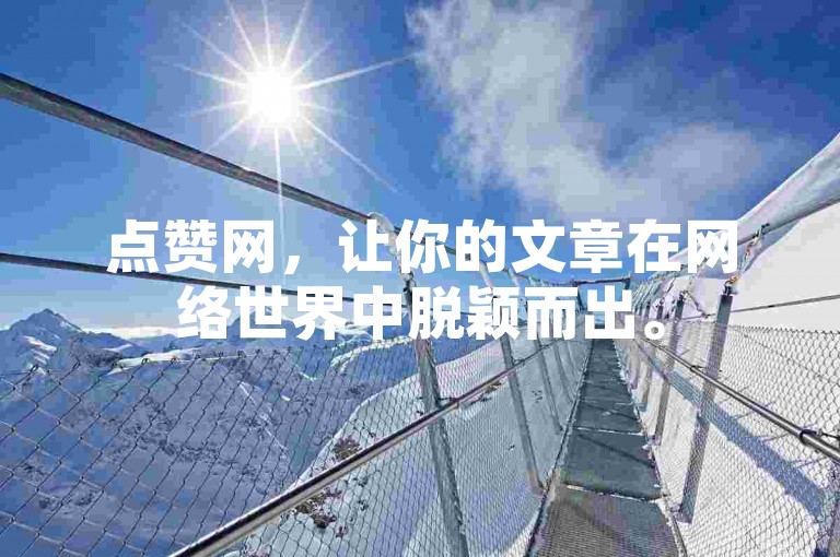 点赞网，让你的文章在网络世界中脱颖而出。