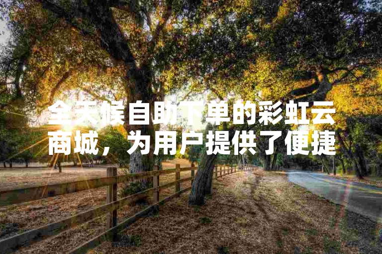 全天候自助下单的彩虹云商城，为用户提供了便捷的在线购物体验。