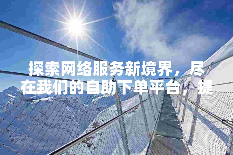 探索网络服务新境界，尽在我们的自助下单平台，提供高效稳定的QQ主页赞服务，让你的社交影响力飙升无压力！