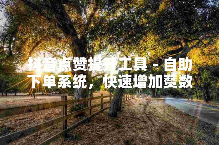 抖音点赞提升工具 - 自助下单系统，快速增加赞数。