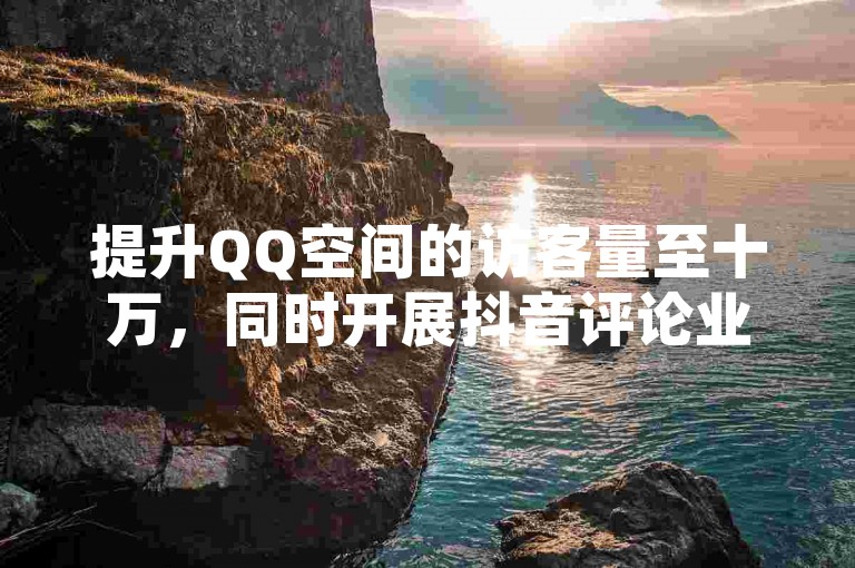 提升QQ空间的访客量至十万，同时开展抖音评论业务。