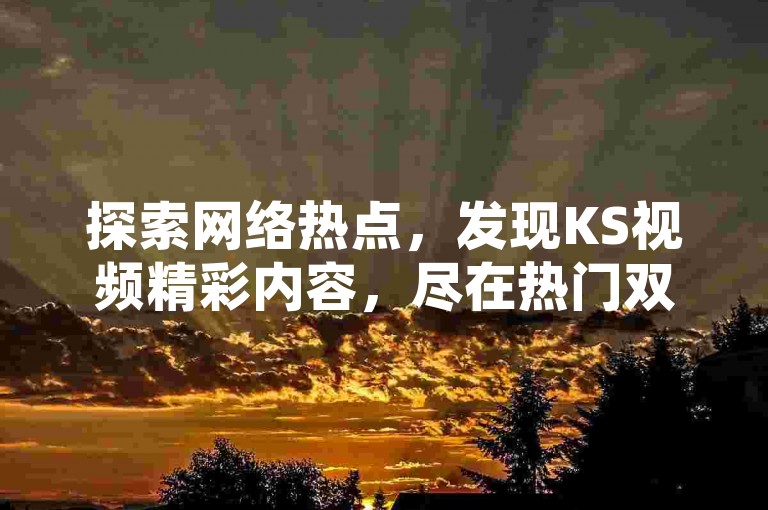 探索网络热点，发现KS视频精彩内容，尽在热门双击播放量提升平台。