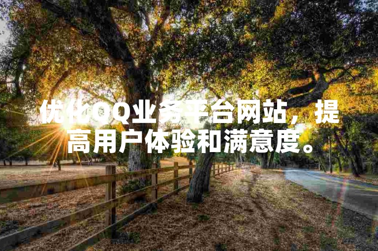 优化QQ业务平台网站，提高用户体验和满意度。