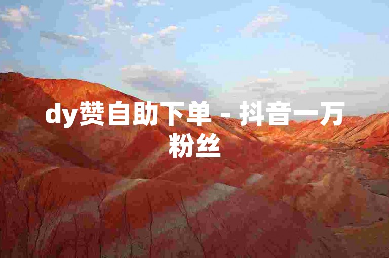 dy赞自助下单 - 抖音一万粉丝500赞