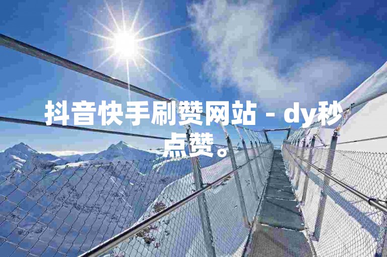 抖音快手刷赞网站 - dy秒点赞。