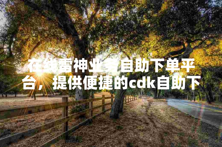 在线雷神业务自助下单平台，提供便捷的cdk自助下单服务。