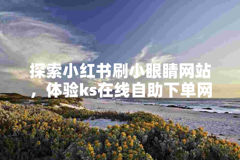 探索小红书刷小眼睛网站，体验ks在线自助下单网站的便捷服务。