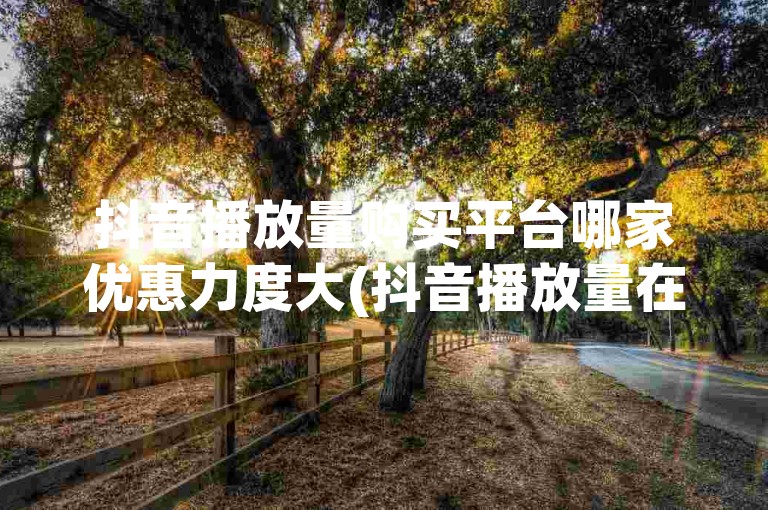抖音播放量购买平台哪家优惠力度大(抖音播放量在哪个平台买有折扣)