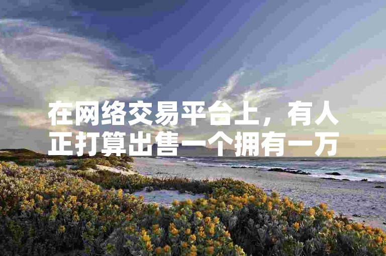 在网络交易平台上，有人正打算出售一个拥有一万粉丝的快手账号。