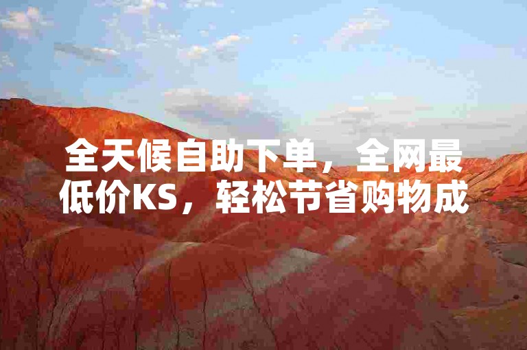 全天候自助下单，全网最低价KS，轻松节省购物成本。