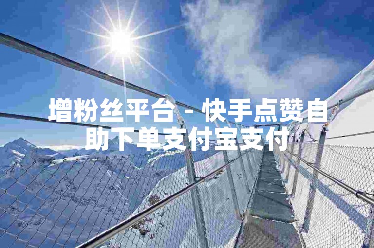 增粉丝平台 - 快手点赞自助下单支付宝支付