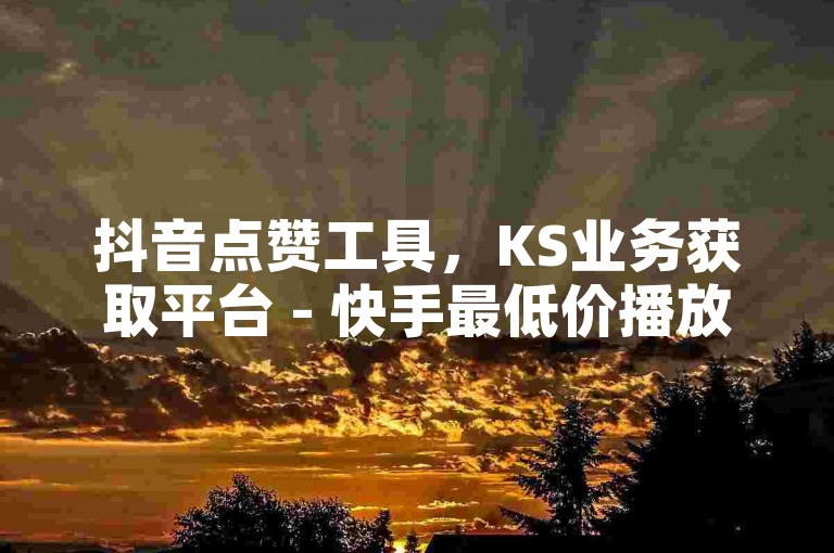抖音点赞工具，KS业务获取平台 - 快手最低价播放与点赞服务 - 抖音仅需一元即可获得1万播放量。