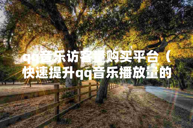 qq音乐访客量购买平台（快速提升qq音乐播放量的优选平台）