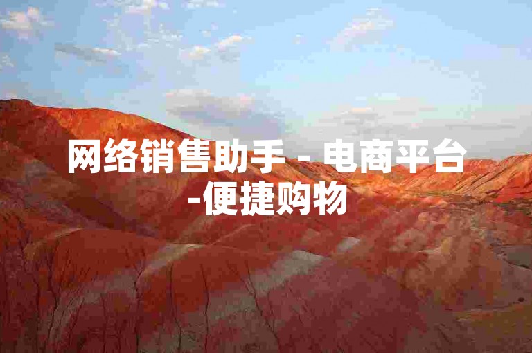 网络销售助手 - 电商平台-便捷购物