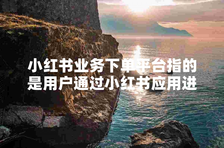 小红书业务下单平台指的是用户通过小红书应用进行商品或服务购买的在线系统，而抖音自助下单平台山东则是指位于山东地区的用户可以在抖音平台上自主完成订单操作的系统。