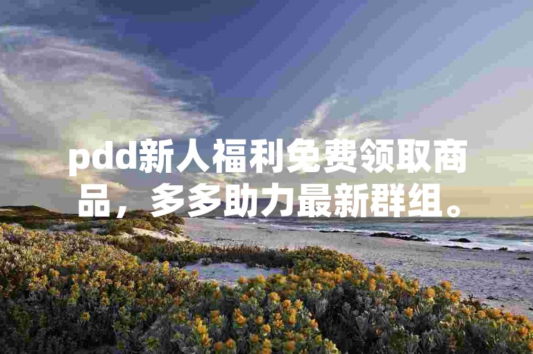 pdd新人福利免费领取商品，多多助力最新群组。