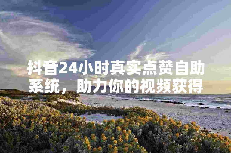 抖音24小时真实点赞自助系统，助力你的视频获得更多曝光和用户互动。