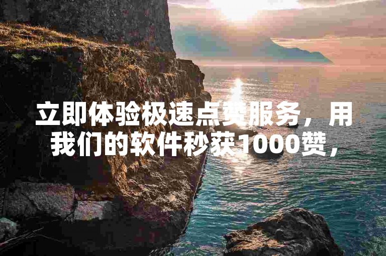 立即体验极速点赞服务，用我们的软件秒获1000赞，让社交媒体影响力飙升！
