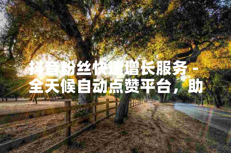 抖音粉丝快速增长服务 - 全天候自动点赞平台，助您轻松获得更多关注。