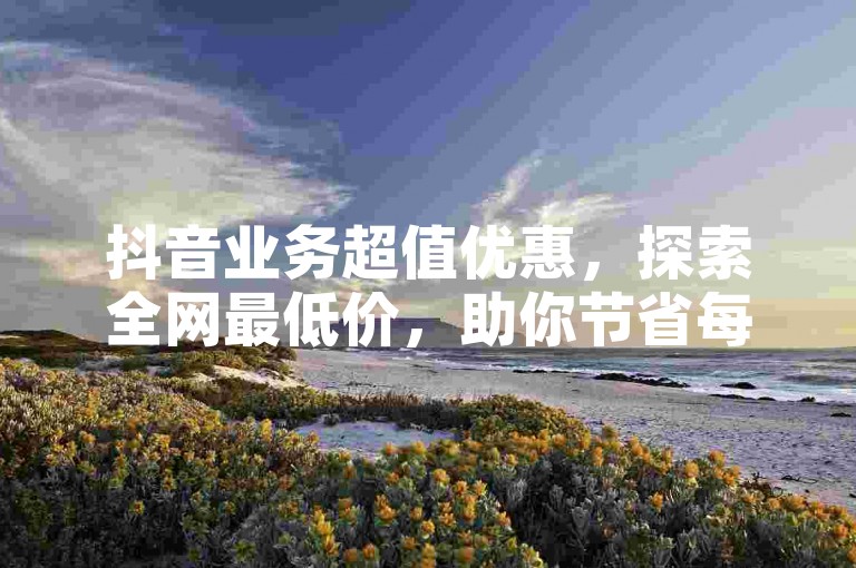 抖音业务超值优惠，探索全网最低价，助你节省每一分钱。