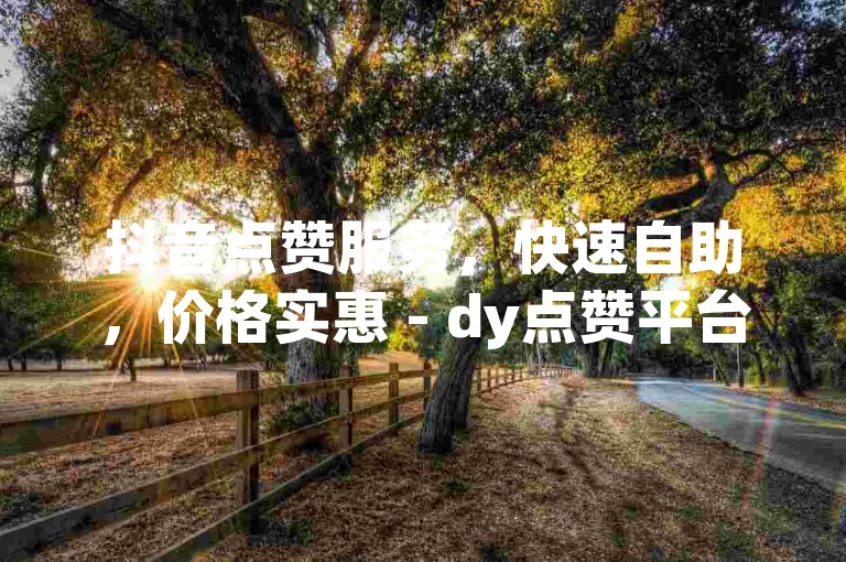 抖音点赞服务，快速自助，价格实惠 - dy点赞平台雷神网站。