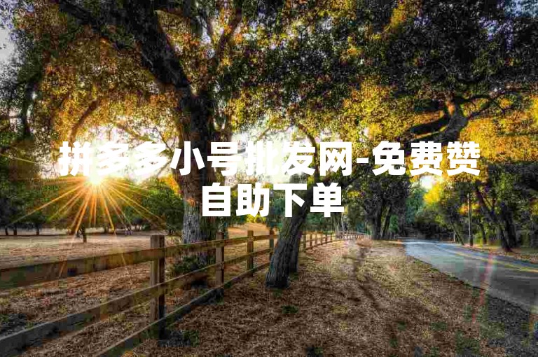 拼多多小号批发网-免费赞自助下单