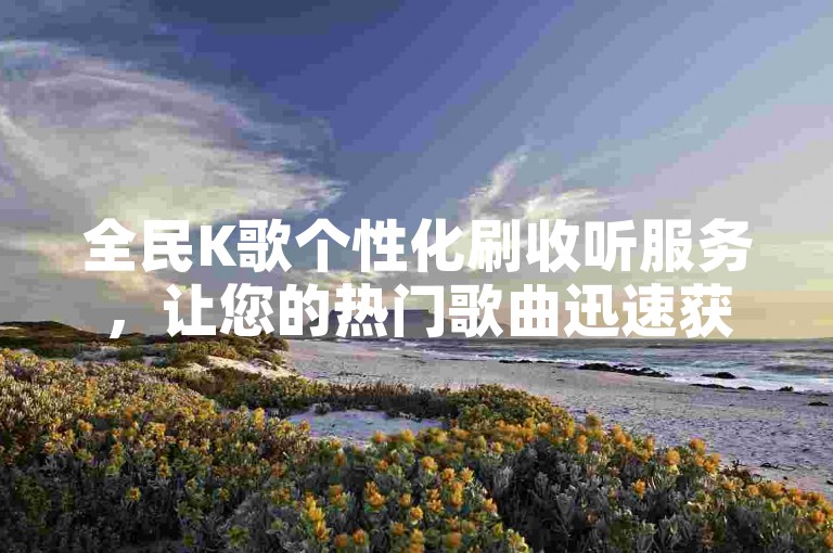 全民K歌个性化刷收听服务，让您的热门歌曲迅速获得更多播放和提升收听量的有效途径。