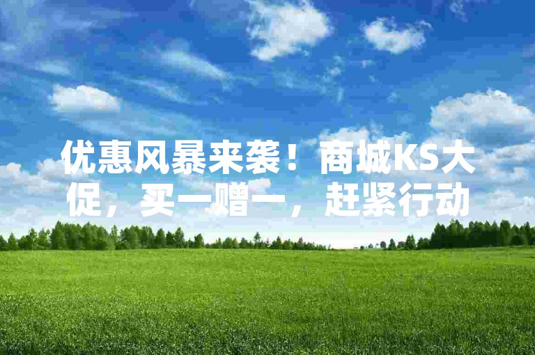 优惠风暴来袭！商城KS大促，买一赠一，赶紧行动吧！