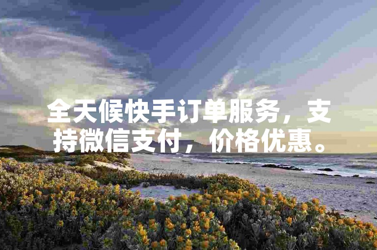全天候快手订单服务，支持微信支付，价格优惠。
