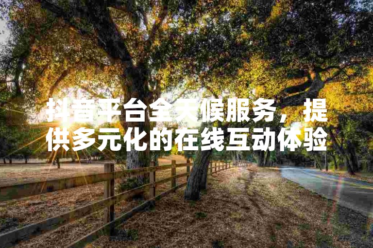 抖音平台全天候服务，提供多元化的在线互动体验。