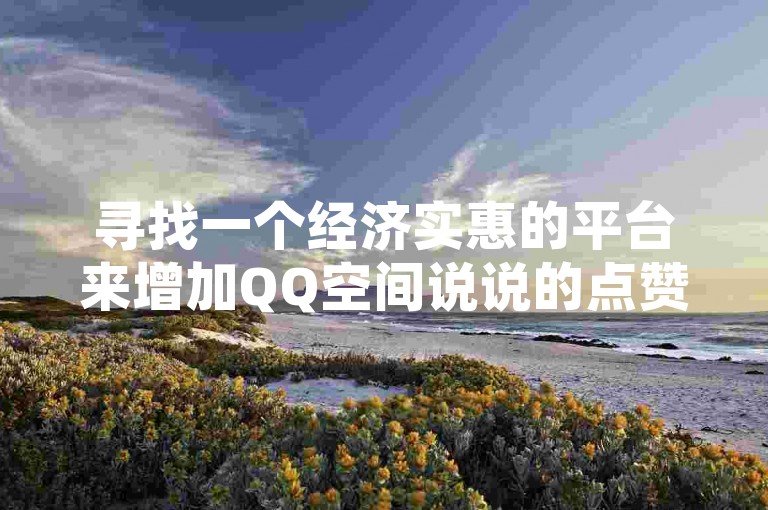 寻找一个经济实惠的平台来增加QQ空间说说的点赞数。
