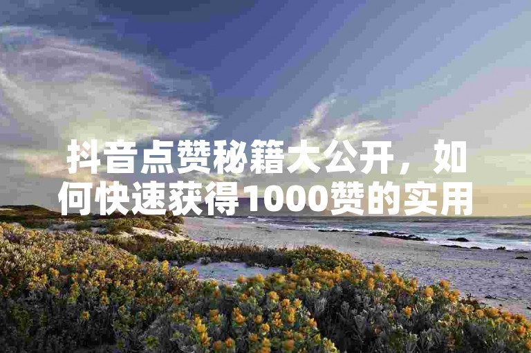 抖音点赞秘籍大公开，如何快速获得1000赞的实用技巧，2025年必备攻略！