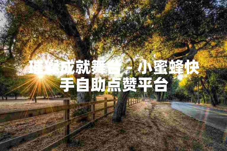 璀璨成就舞台 - 小蜜蜂快手自助点赞平台