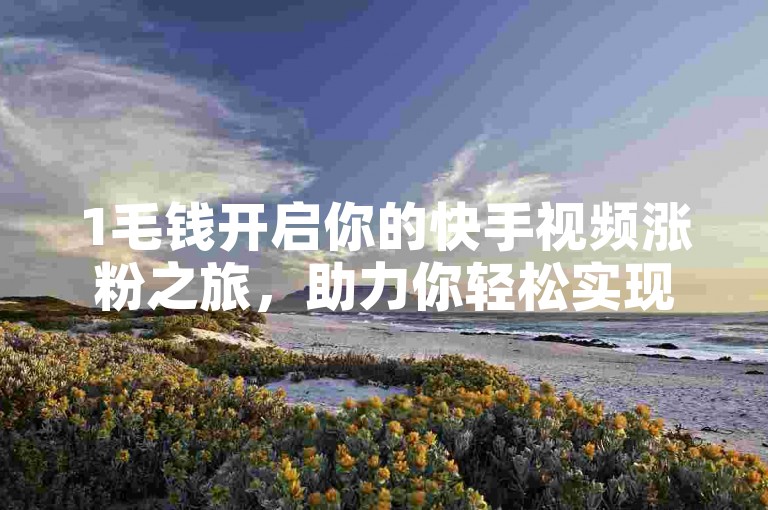 1毛钱开启你的快手视频涨粉之旅，助力你轻松实现创业梦想。