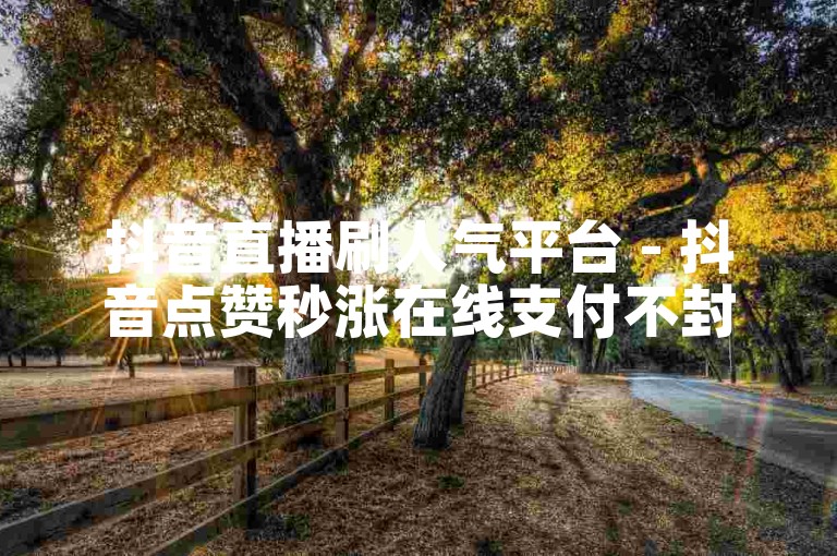 抖音直播刷人气平台 - 抖音点赞秒涨在线支付不封号