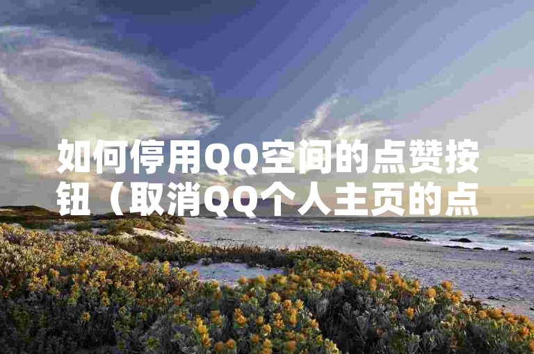 如何停用QQ空间的点赞按钮（取消QQ个人主页的点赞选项）？