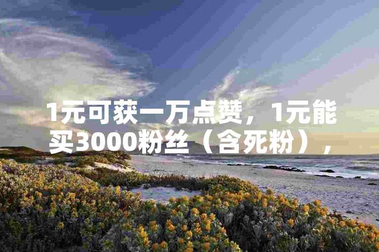 1元可获一万点赞，1元能买3000粉丝（含死粉），哔哩哔哩卡盟提供相关服务。
