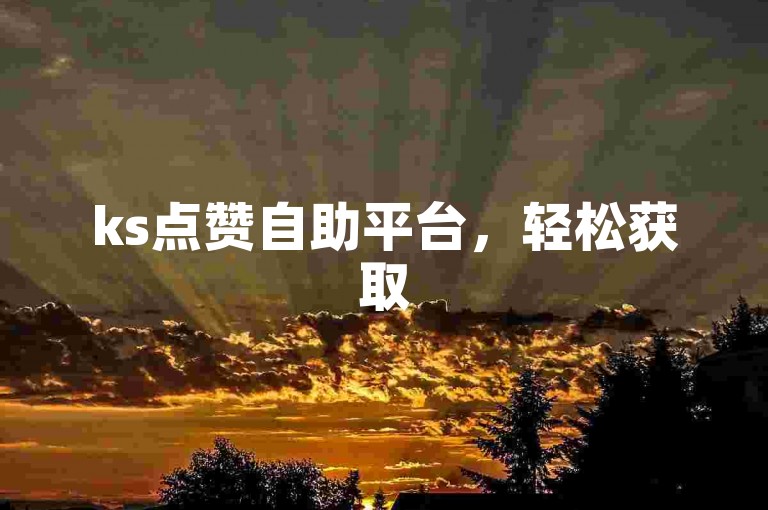 ks点赞自助平台，轻松获取50赞。