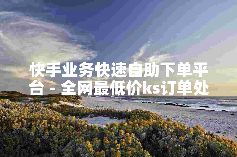 快手业务快速自助下单平台 - 全网最低价ks订单处理服务。
