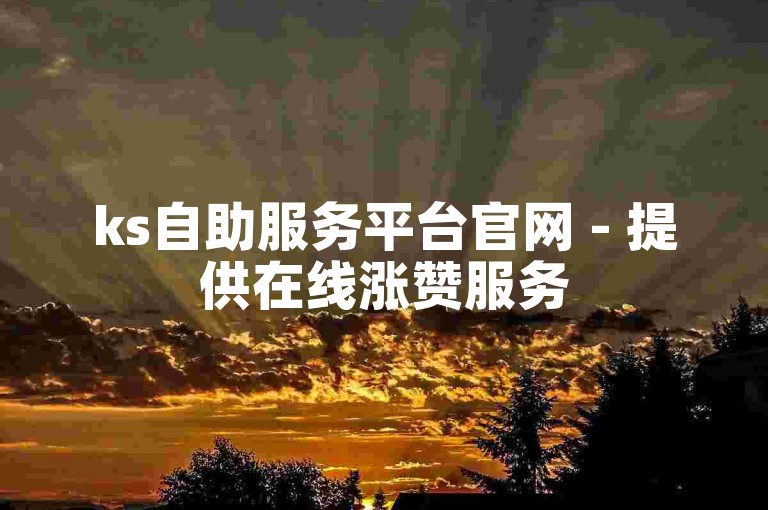 ks自助服务平台官网 - 提供在线涨赞服务