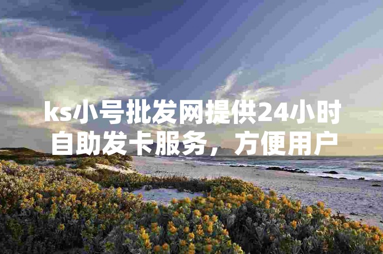 ks小号批发网提供24小时自助发卡服务，方便用户刷双击ksapp。