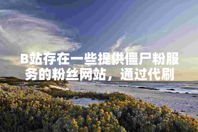 B站存在一些提供僵尸粉服务的粉丝网站，通过代刷网可自助下单且价格低廉。
