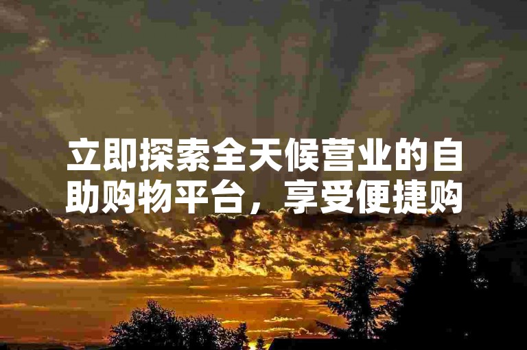 立即探索全天候营业的自助购物平台，享受便捷购物带来的时间与精力双重节省。