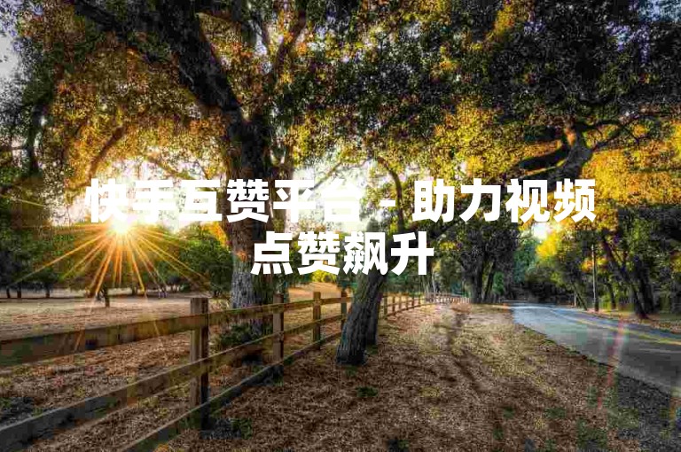 快手互赞平台 - 助力视频点赞飙升