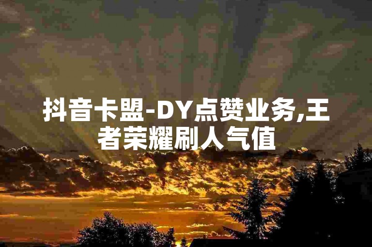 抖音卡盟-DY点赞业务,王者荣耀刷人气值
