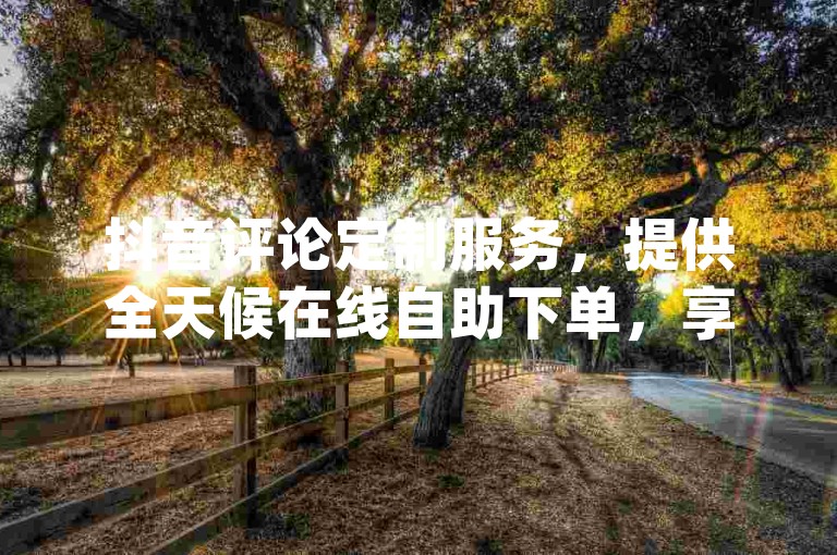 抖音评论定制服务，提供全天候在线自助下单，享受超值低价 - 24小时点赞服务平台 - 全新推出的dy业务自助下单软件，价格实惠！