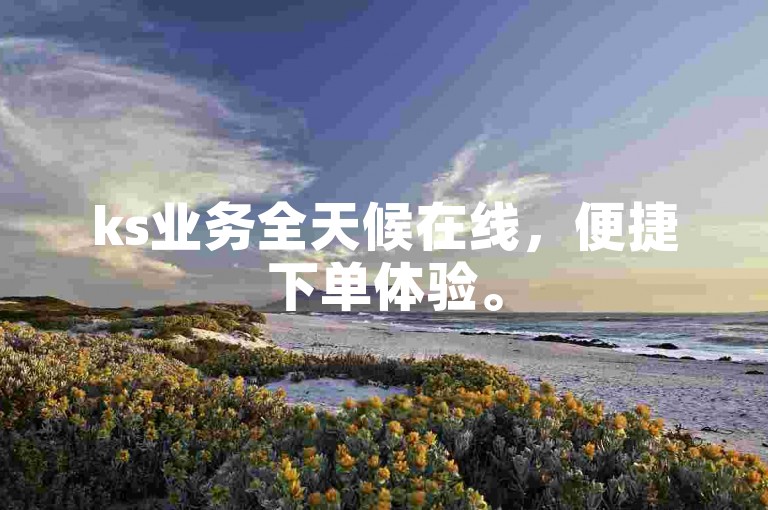 ks业务全天候在线，便捷下单体验。